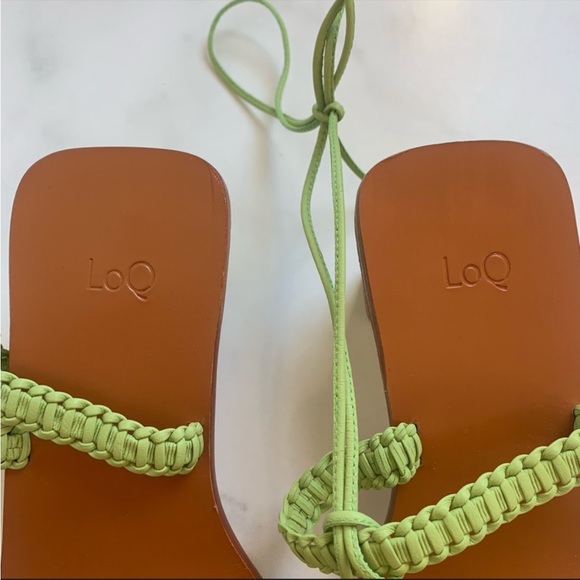 New LOQ Leona sandals in Pomelo green EUSize 38